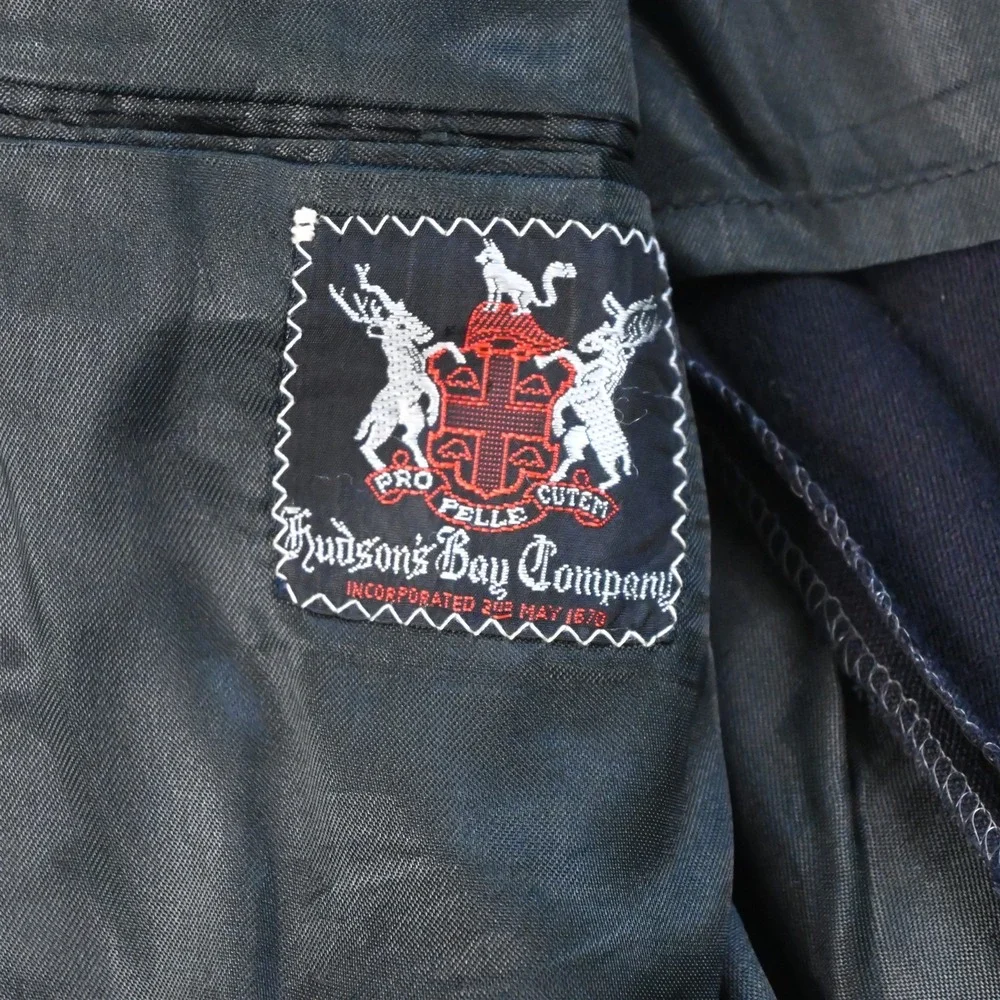 Vtg Bespoke‎ 40L 42x34 Black Wool Shawl Capt Nautical Mens Jacket Pants Tuxedo